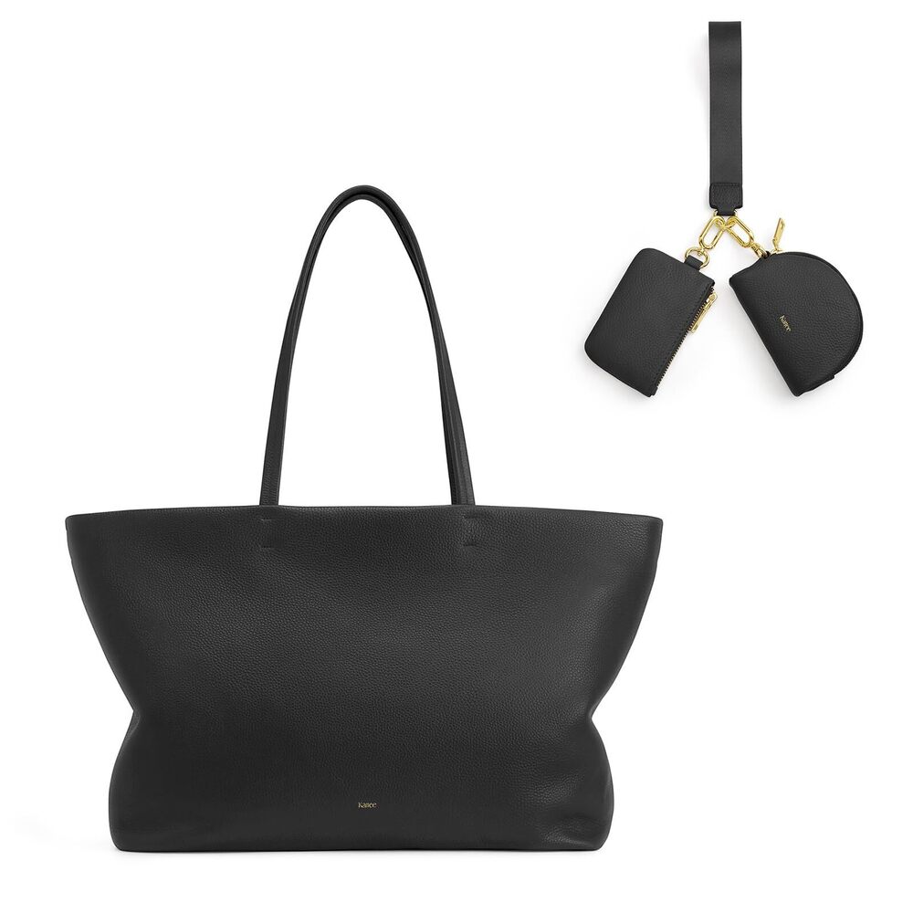 1908 Leather Tote Bag Bundle with Dual Pouch Wristlet Wallet